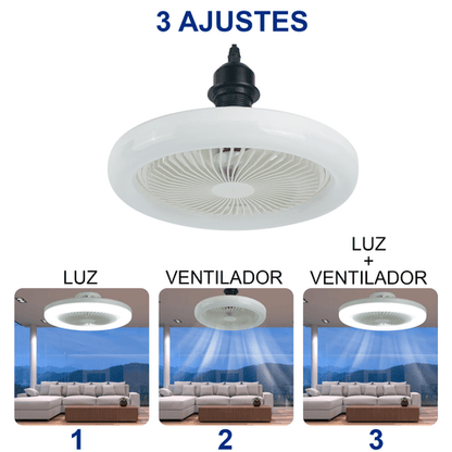 Lampara Ventilador Control Remoto 3 En 1 - 30% OFF